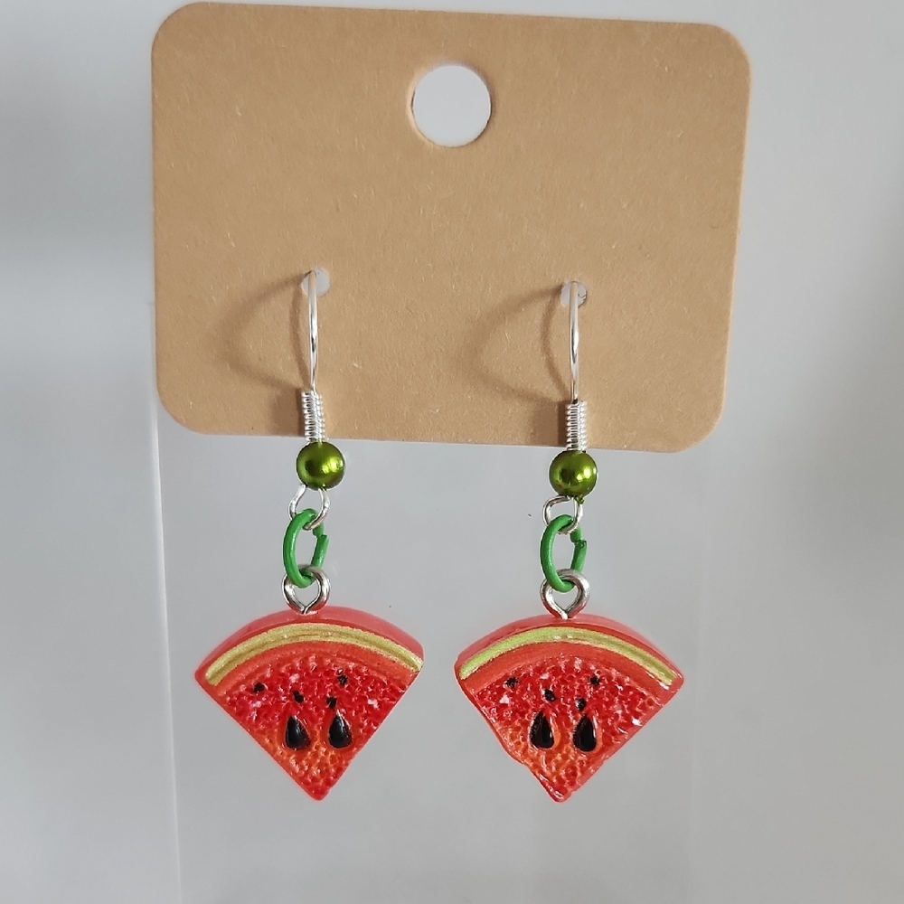 Watermelon Slice Earrings